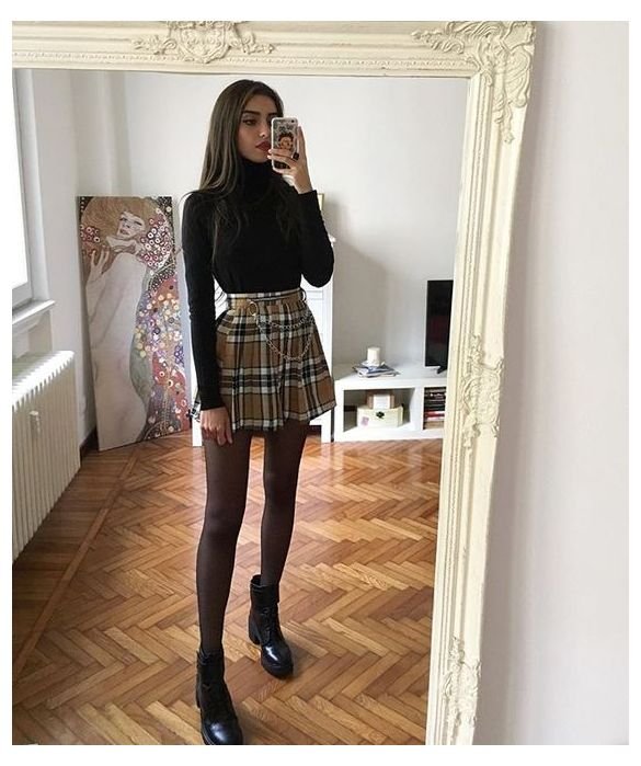 Pin page Pin page - skirt with tights
