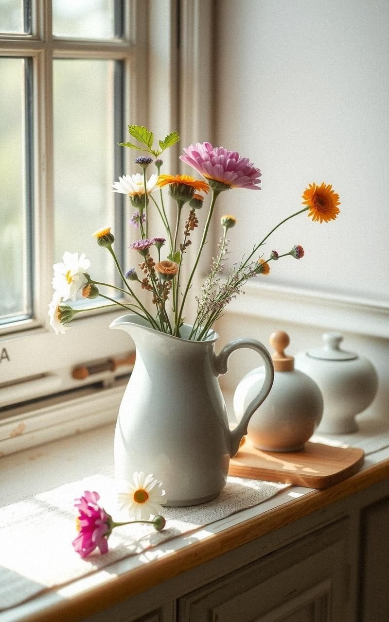 Decorative Porcelain Pitchers for Fresh Flowers