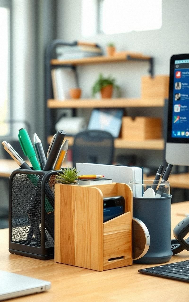 Industrial Style Desk Organizers For Workspaces