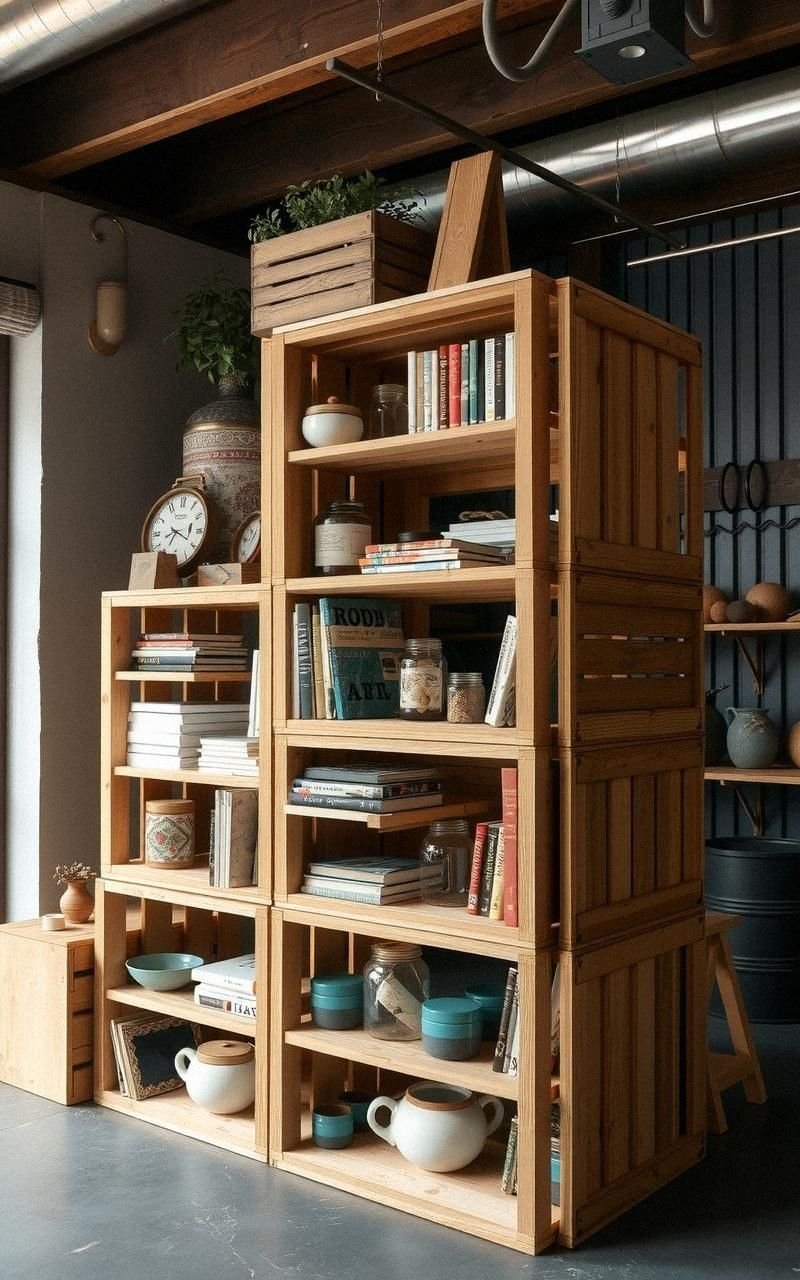 Reclaimed Wood Crates For Versatile Storage