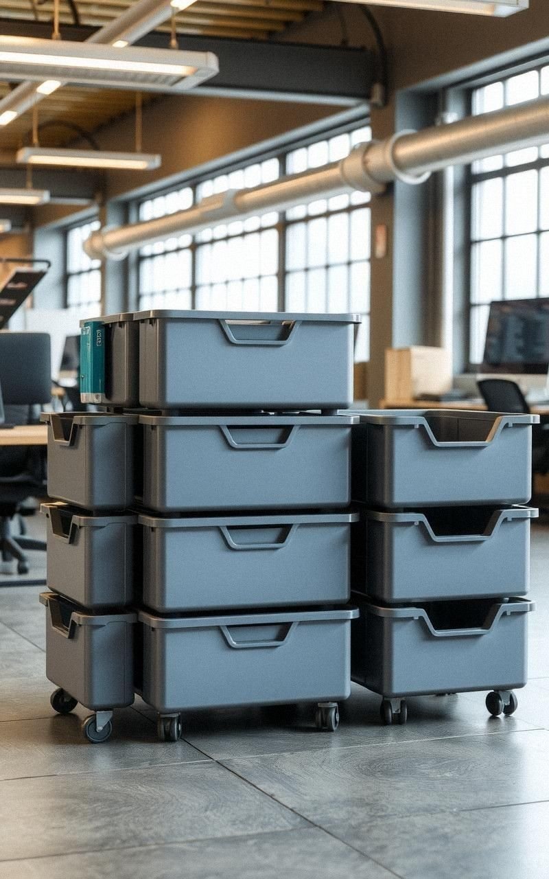 Stackable Metal Bins For Compact Storage Solutions