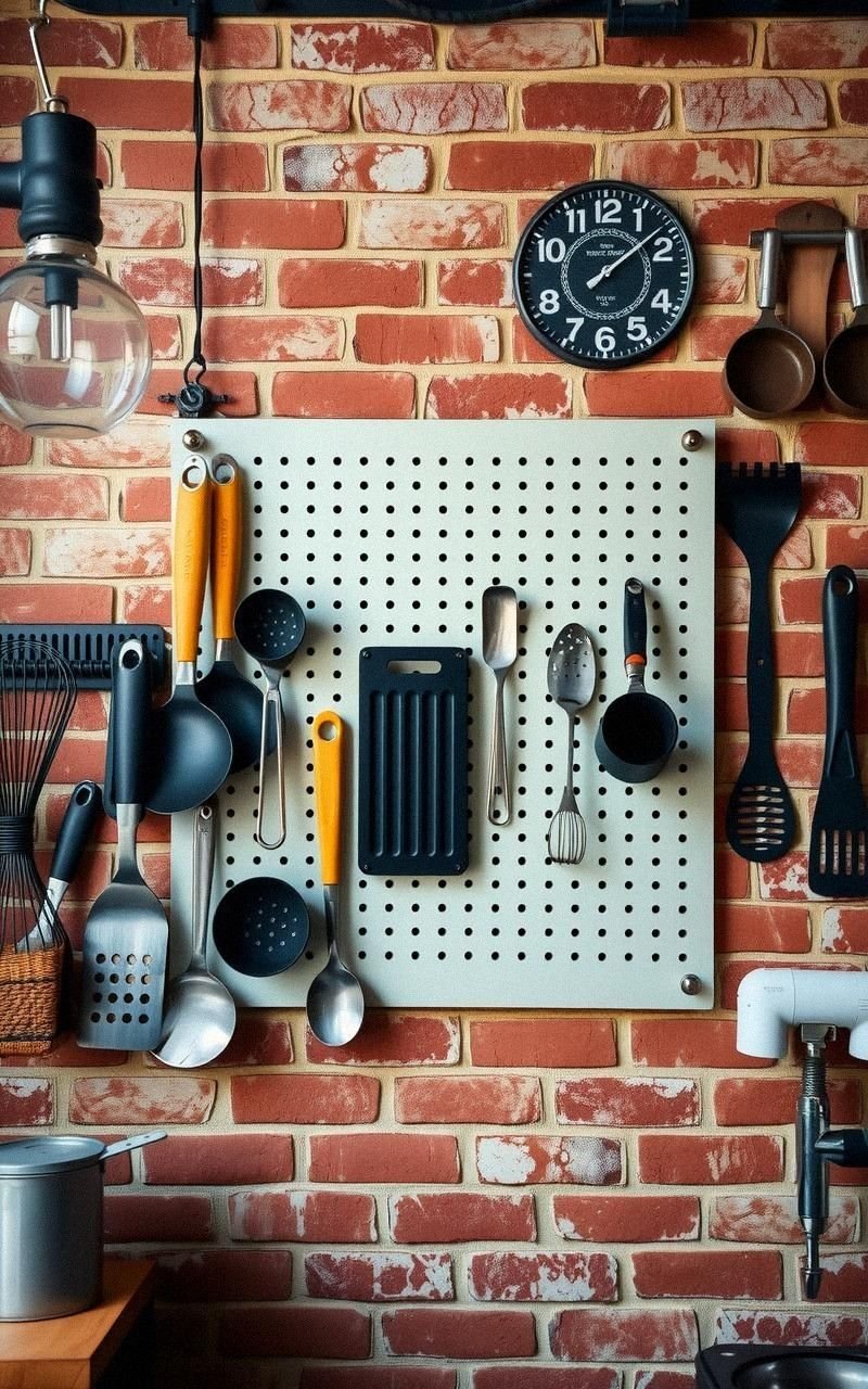 Wall-Mounted Pegboards For Customizable Storage