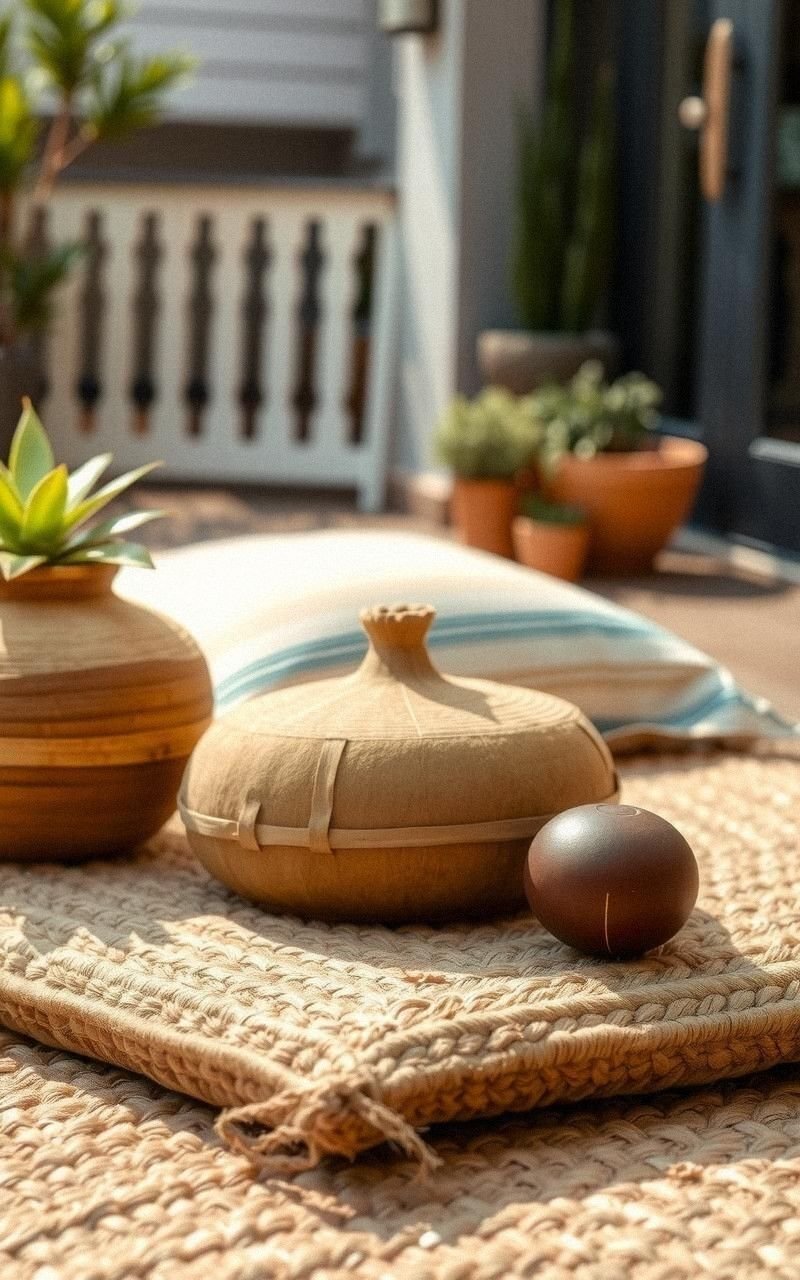 Natural Jute Floor Cushion For Earthy Texture