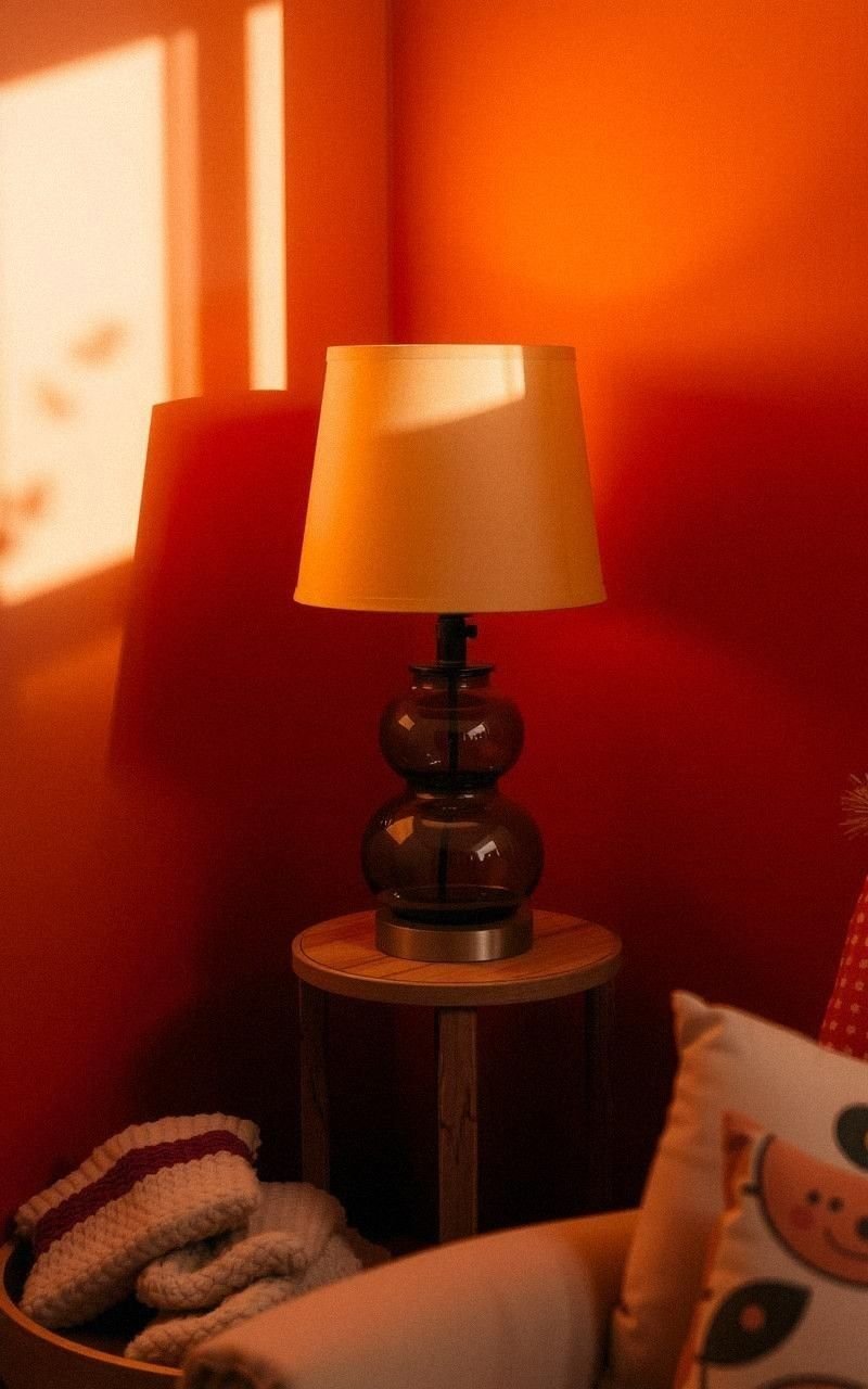 Add Warm Lighting With Amber-Hued Lamps