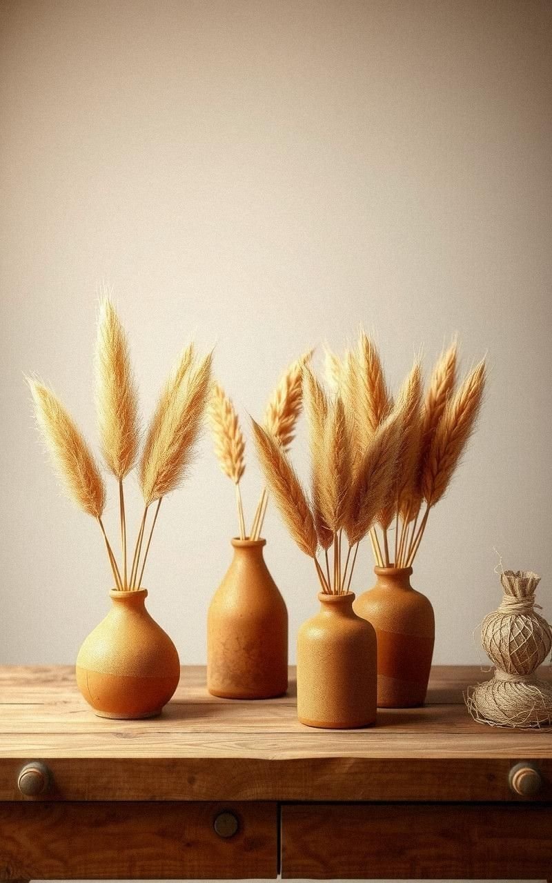 Display Seasonal Dried Flowers and Grasses