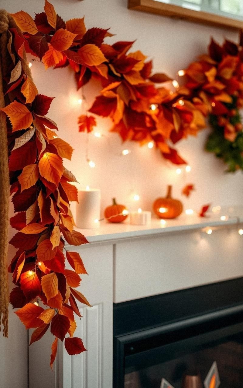 Incorporate Autumn Leaf Garlands for Festive Touch