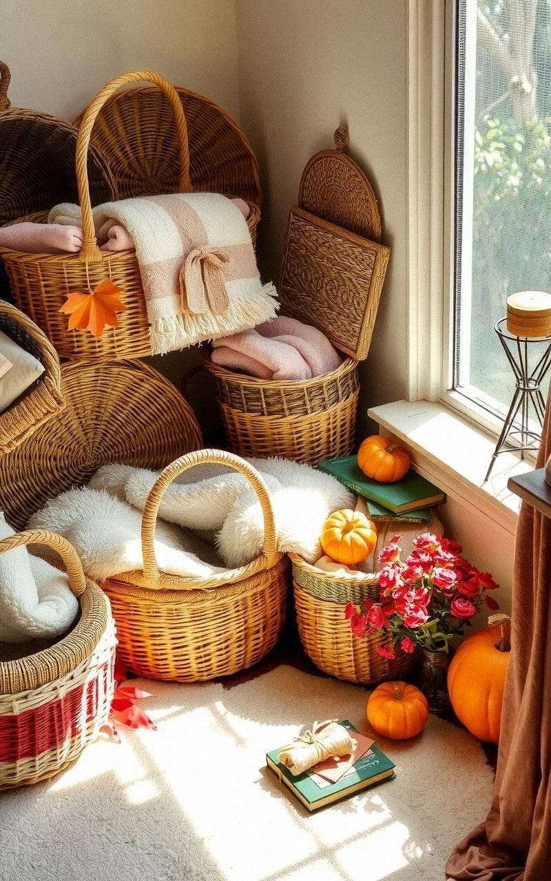 Incorporate Natural Fiber Baskets and Storage