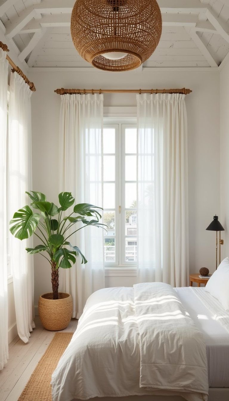 Boho Rattan Medallion For Airy Textured Ceilings