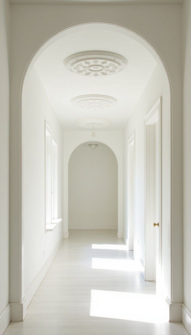 Tiny Rosette Medallions For Hallway Rhythm