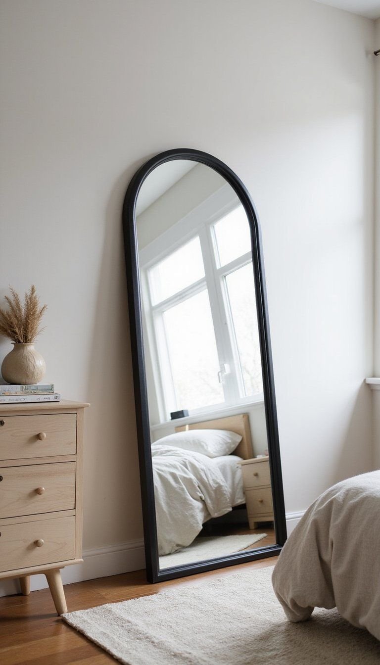 Black Metal Frame Mirror For Modern Edge