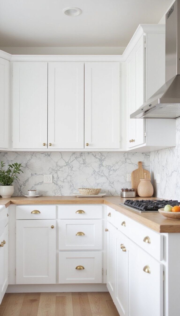 Marble-Look Peel And Stick For Kitchen Backsplash