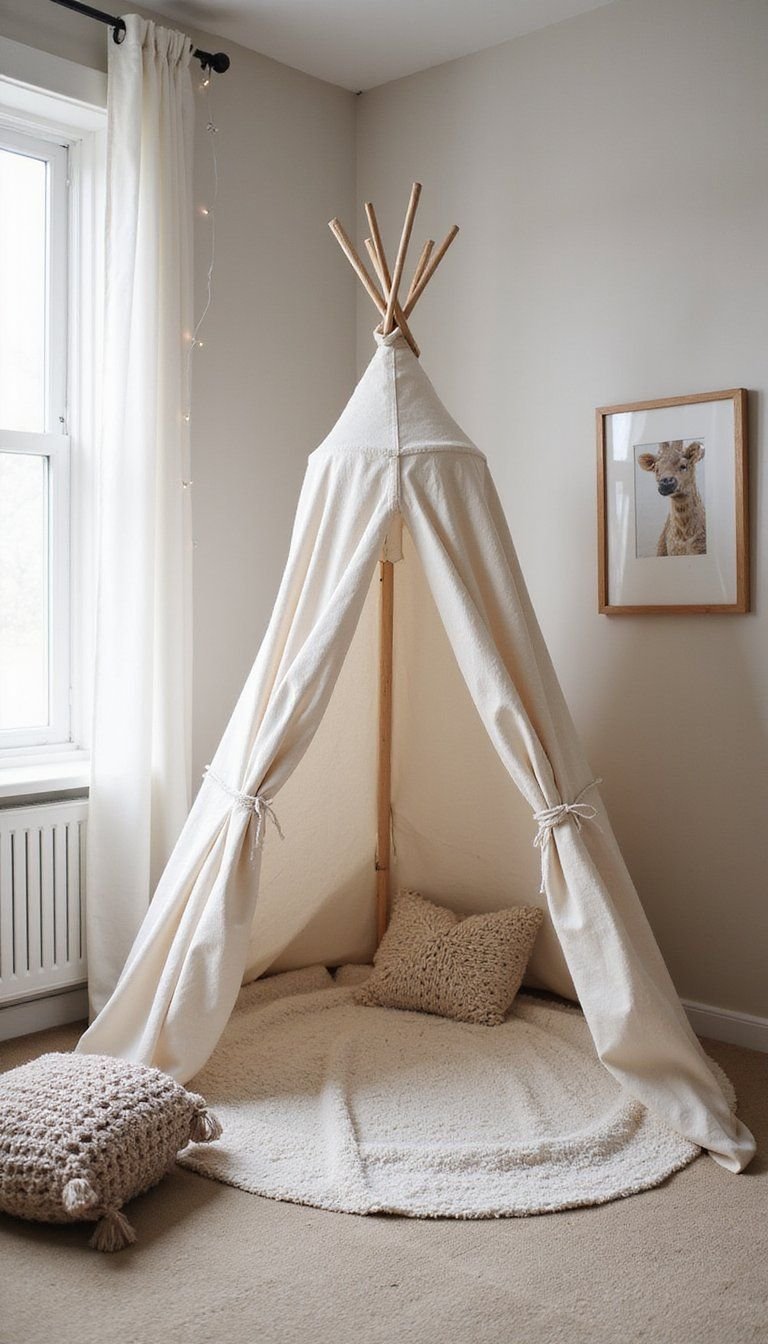 Canopy Tent With Safari Prints For Cozy Corner