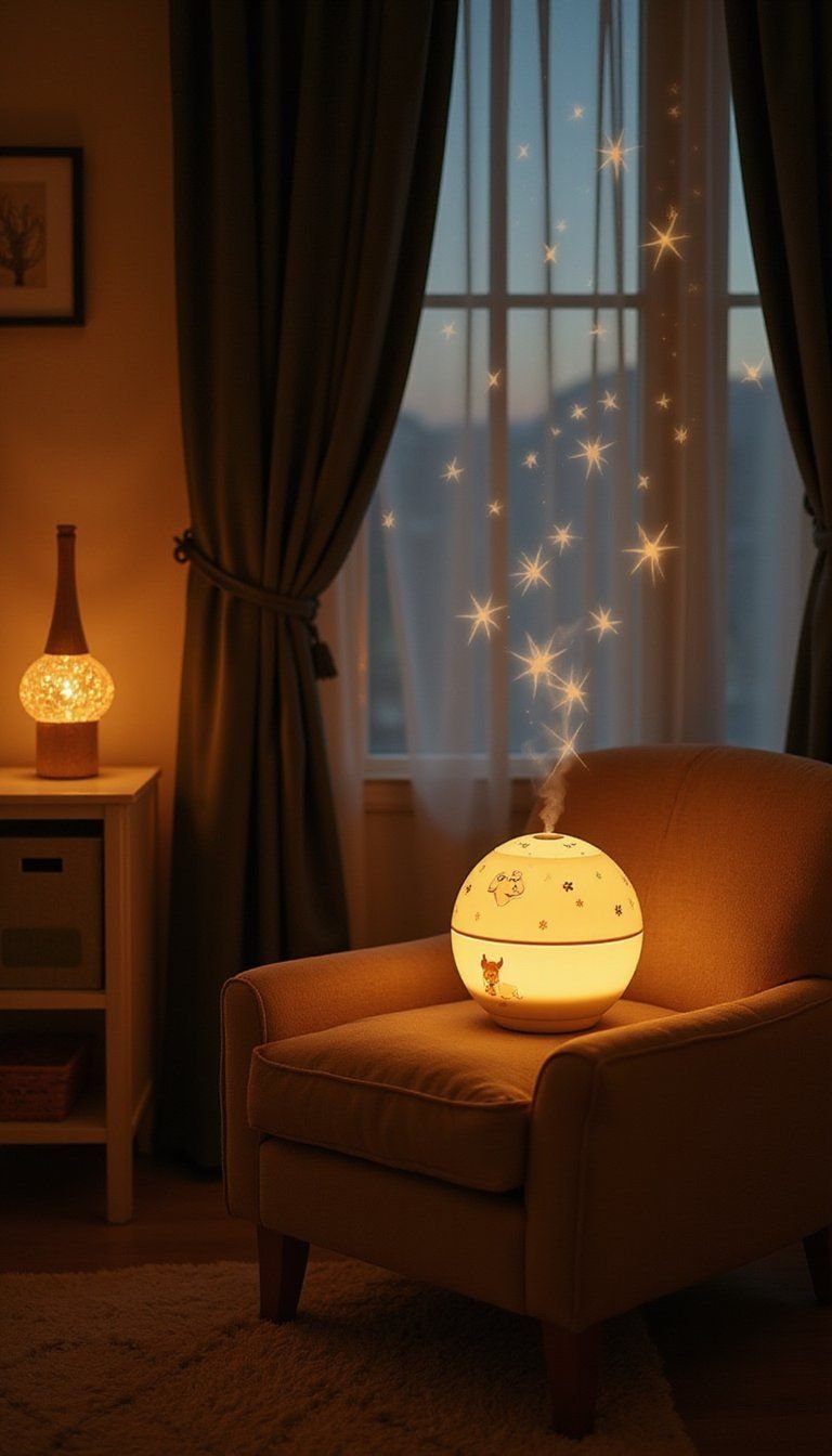 Safari Nightlight Projector Casting Gentle Stars