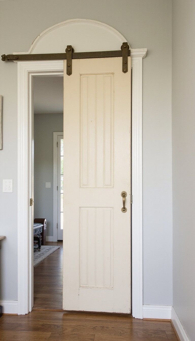 Arched Top Sliding Barn Door For Soft Architecture