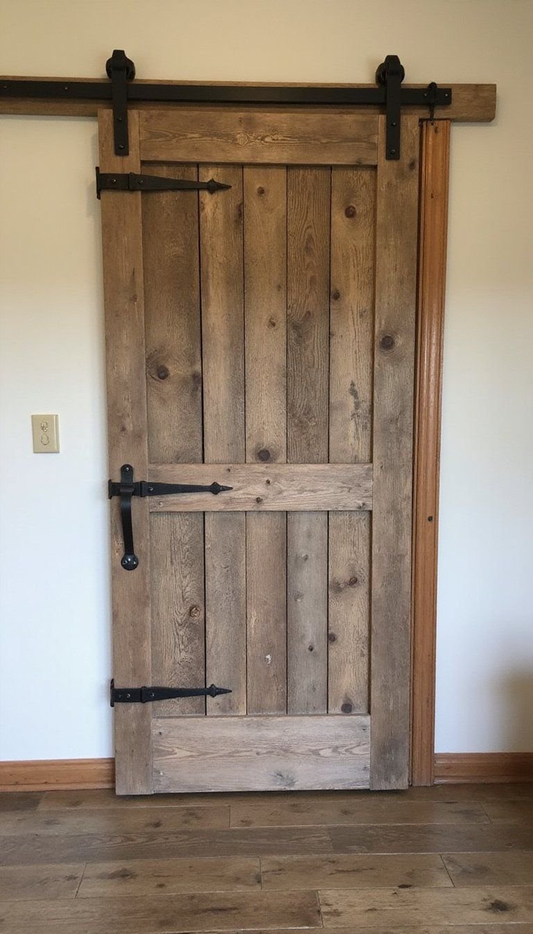 Reclaimed Barn Door With Original Iron Hardware