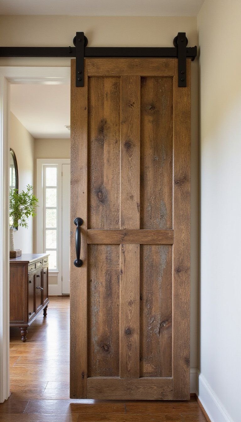 Rustic Reclaimed Wood Sliding Barn Door