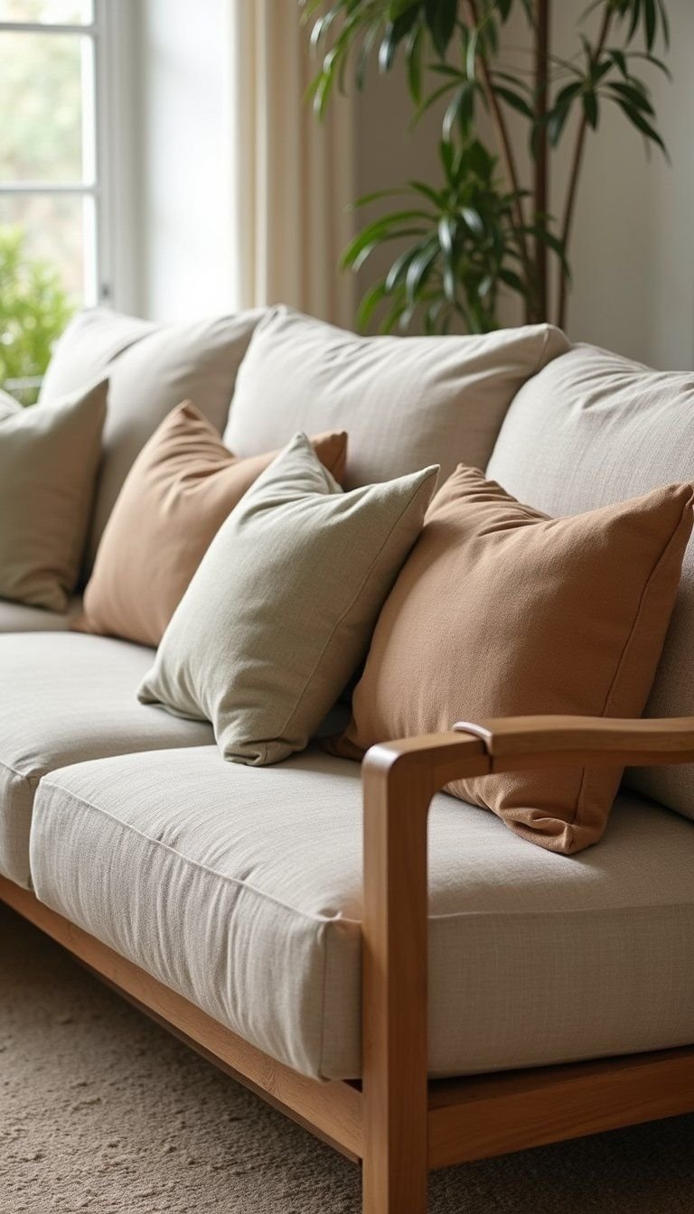 Earthy Linen And Leather Accent Combo