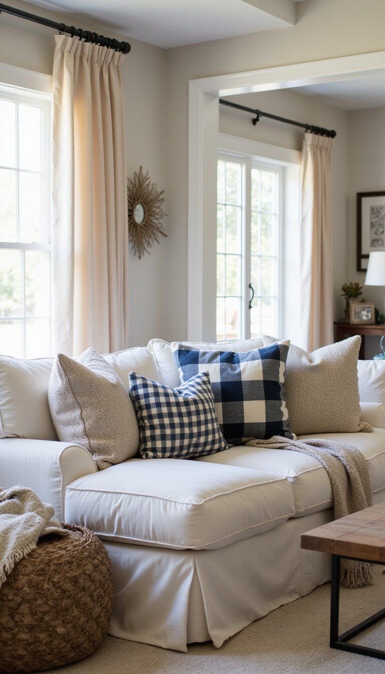 Rustic Farmhouse Checks And Homespun Textures