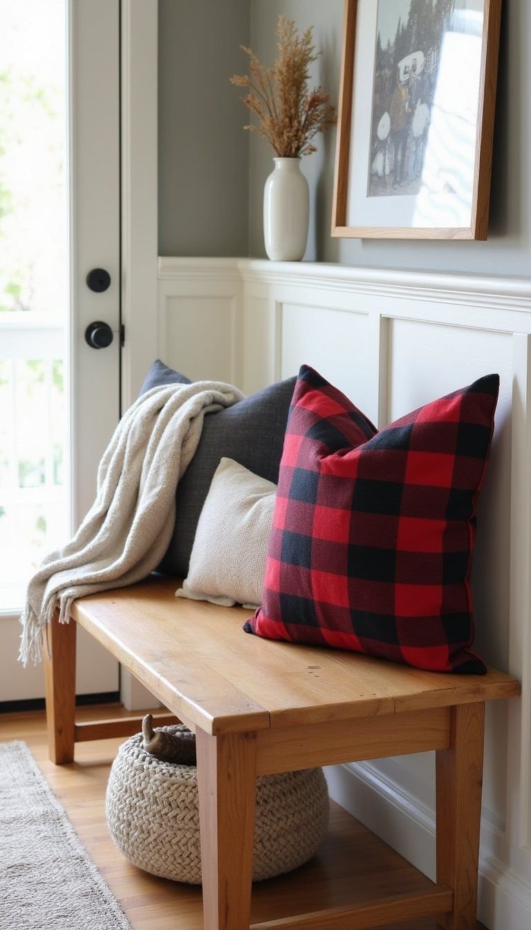 Seasonal Plaids For A Cozy Entryway