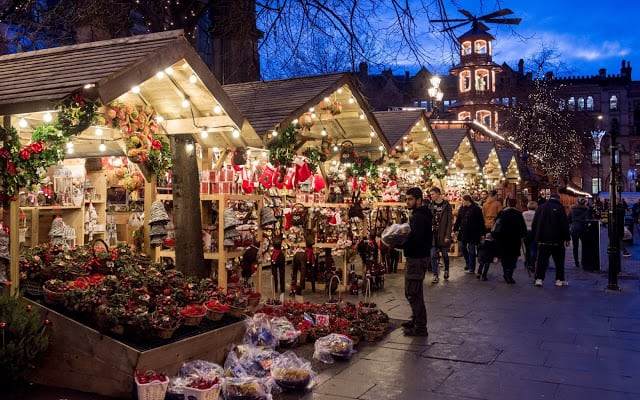 Mercado de Natal no Reino Unido