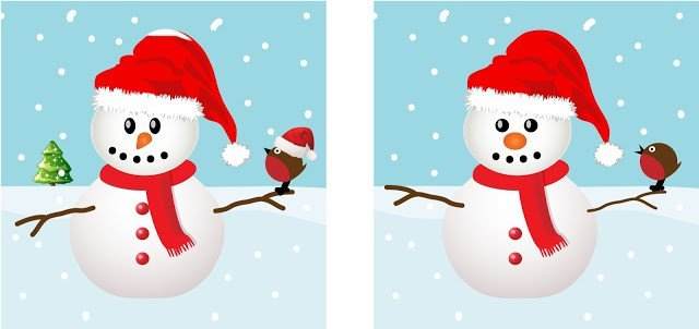 Snowman Find Differences