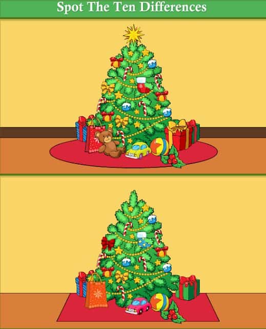 Spot the Difference Christmas Tree Edition