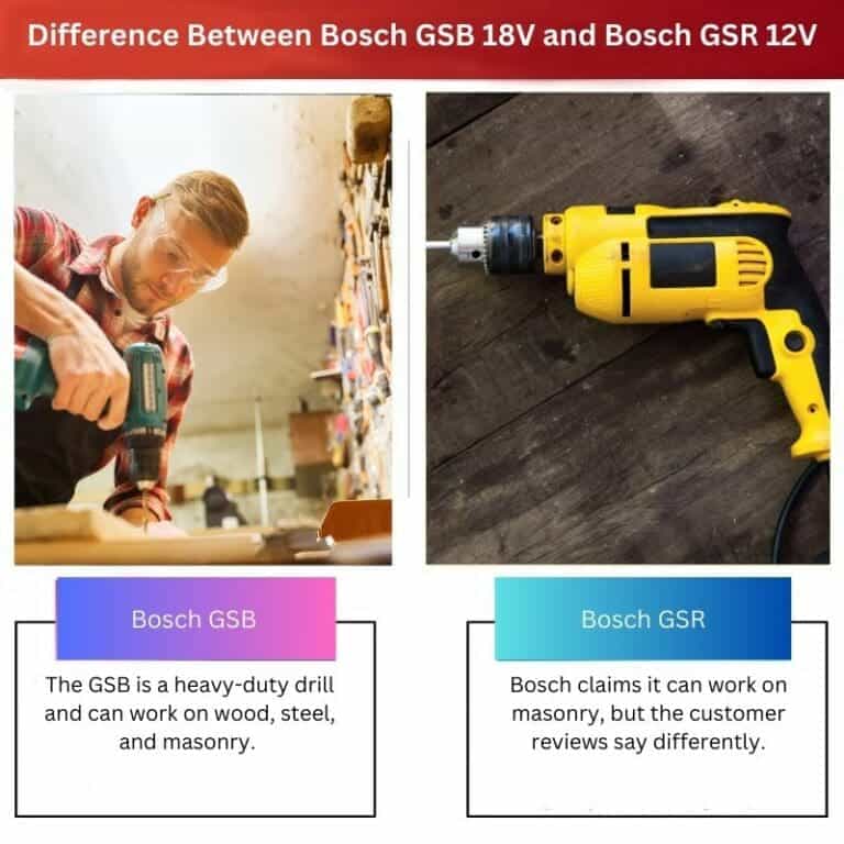 Bosch Gsb V Vs Bosch Gsr V Diff Rence Et Comparaison