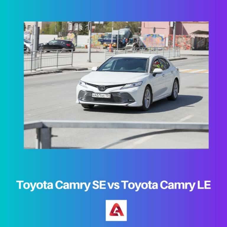 Toyota Camry SE vs LE Difference and Comparison