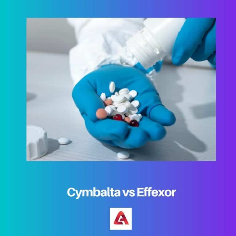 Cymbalta vs Effexor Difference and Comparison