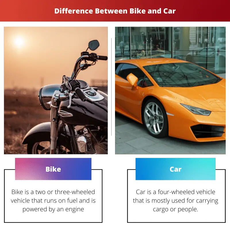 Difference Between Bike and Car
