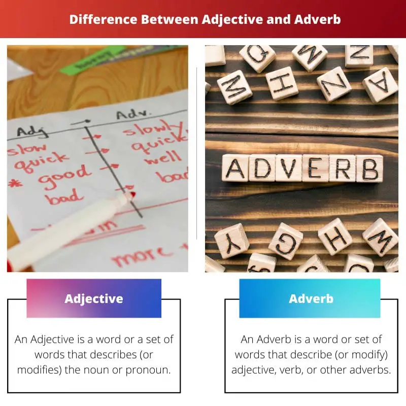 Unterschied zwischen Adjektiv und Adverb
