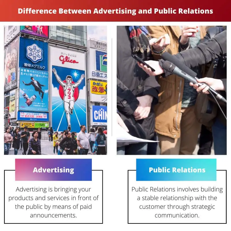 Difference Between Advertising and Public Relations