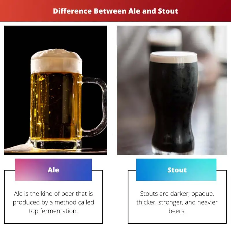 Difference Between Ale and Stout