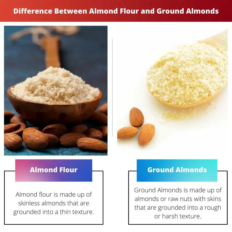 Diferencia entre harina de almendras y almendras molidas