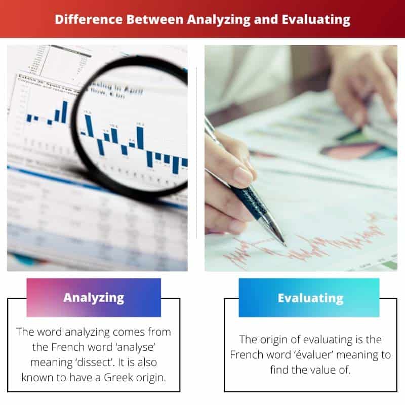 Difference between Analyzing and Evaluating