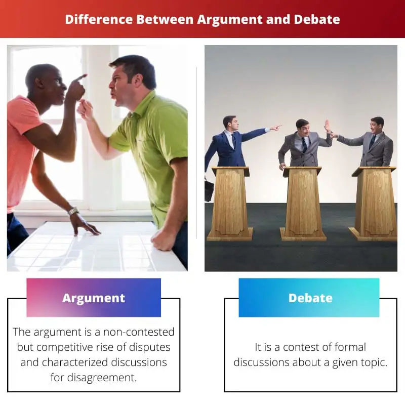 Diferença entre argumento e debate