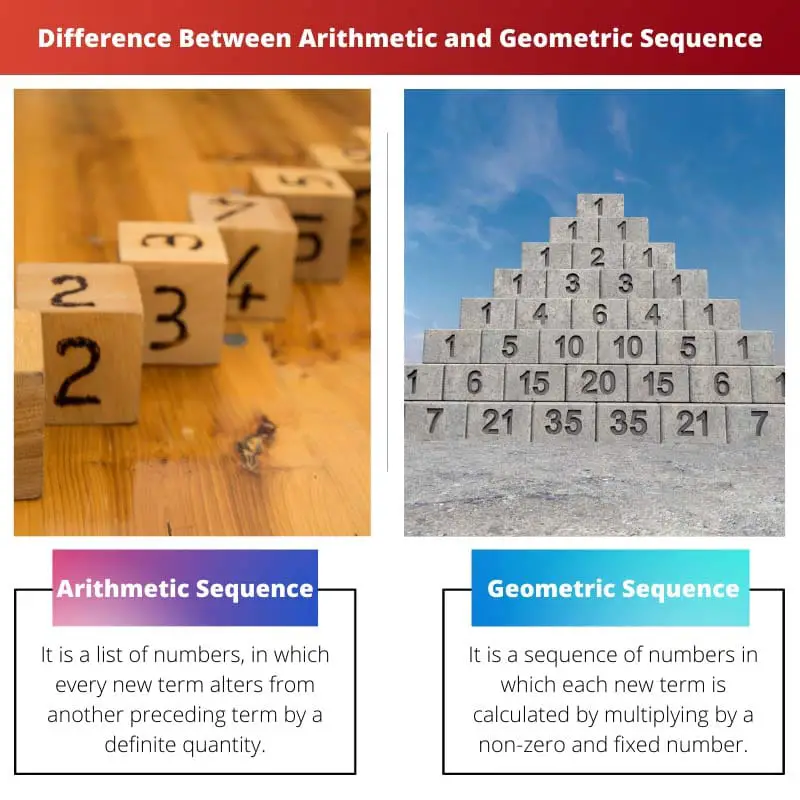 Difference Between Arithmetic and Geometric Sequence