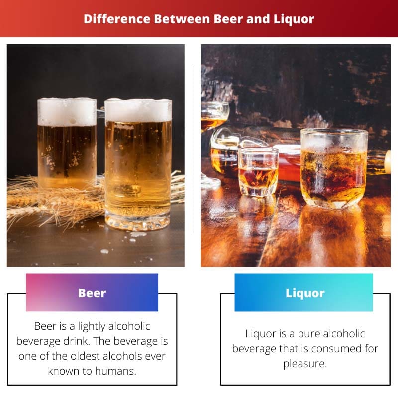 बीयर और शराब के बीच अंतर