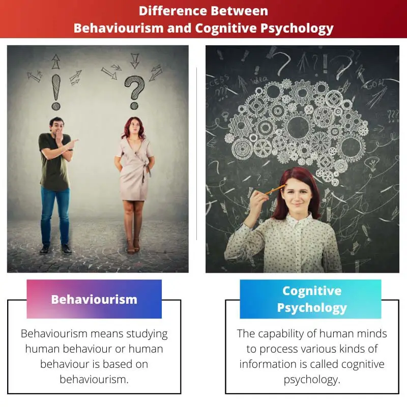 Difference Between Behaviourism and Cognitive Psychology