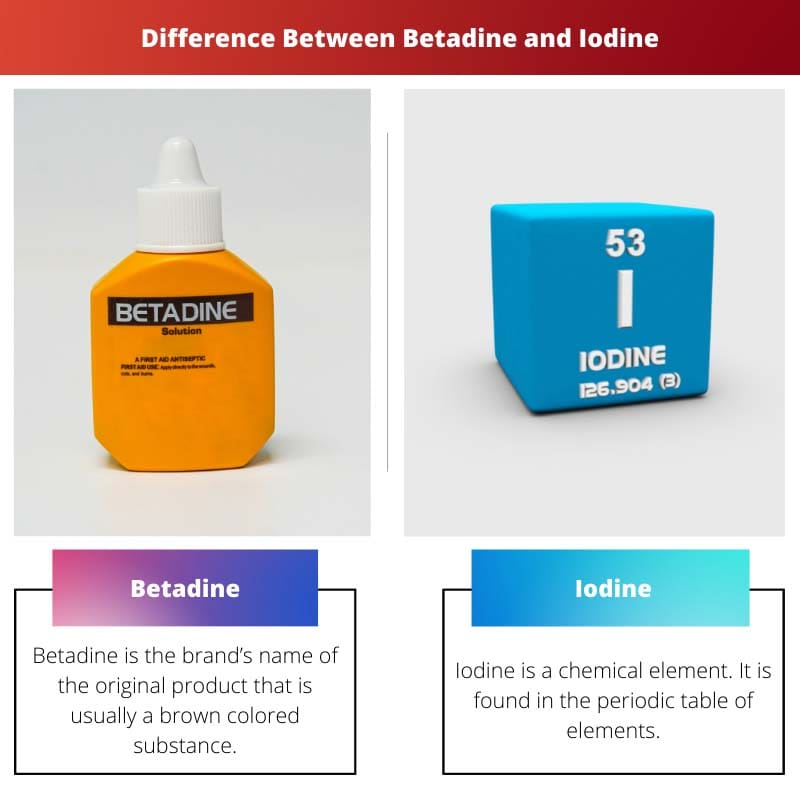 Difference Between Betadine and Iodine