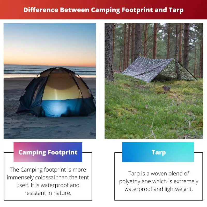 Diferencia entre la huella de camping y la lona