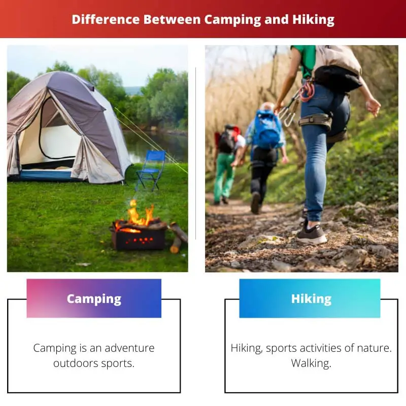 Difference Between Camping and Hiking