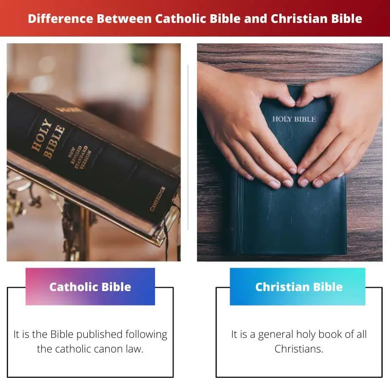 Difference Between Catholic Bible and Christian Bible