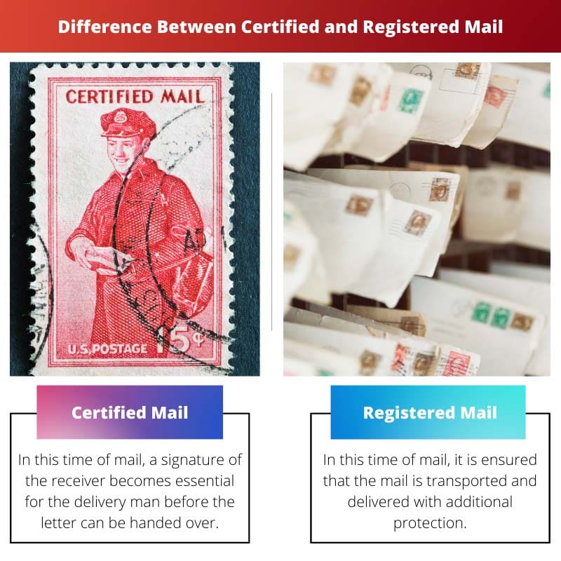 Différence entre le courrier certifié et le courrier recommandé