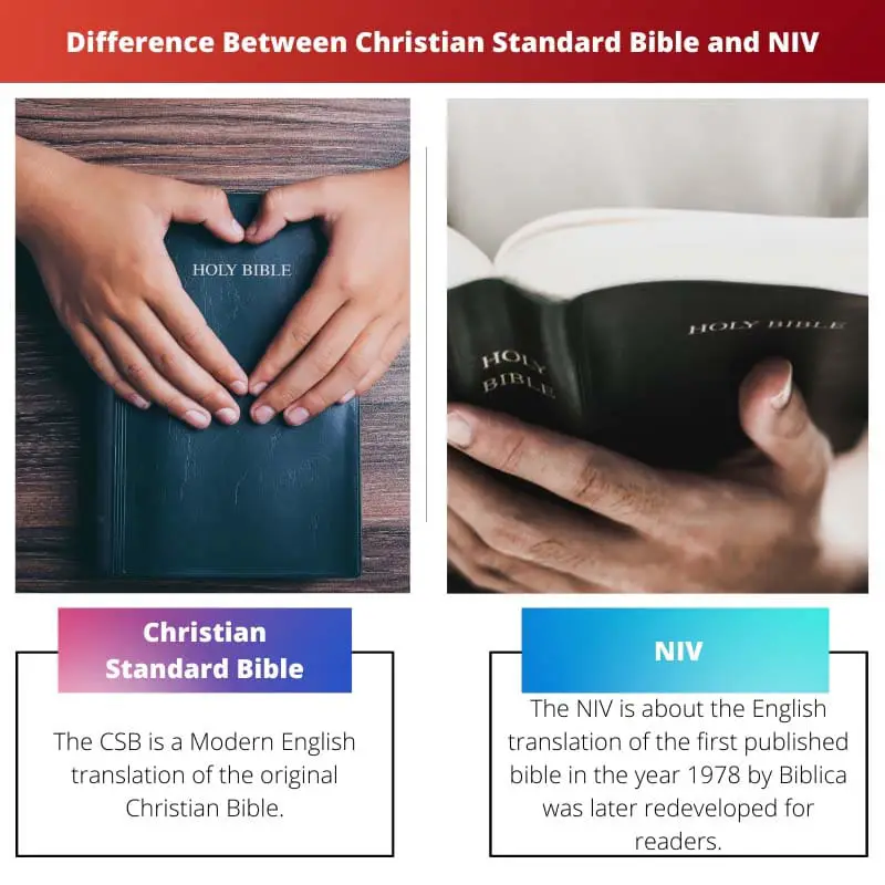 Différence entre la Bible chrétienne standard et la NIV