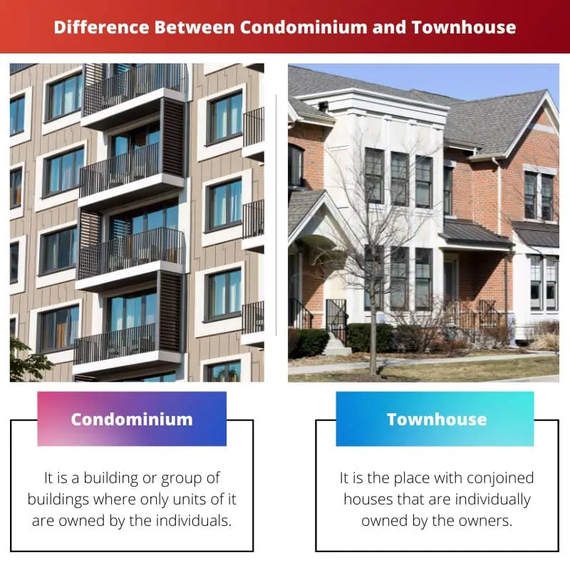 Difference Between Condominium and Townhouse