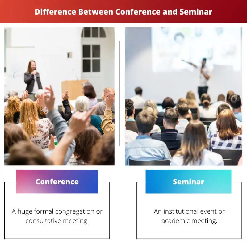 Rozdíl mezi konferencí a seminářem