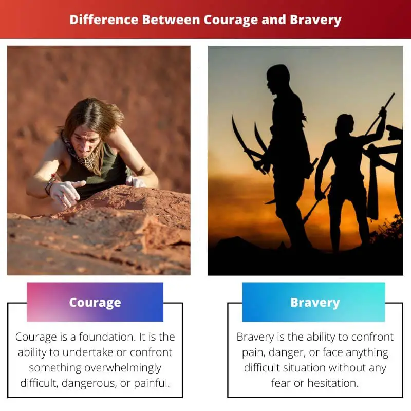 ความแตกต่างระหว่างความกล้าหาญและความกล้าหาญ