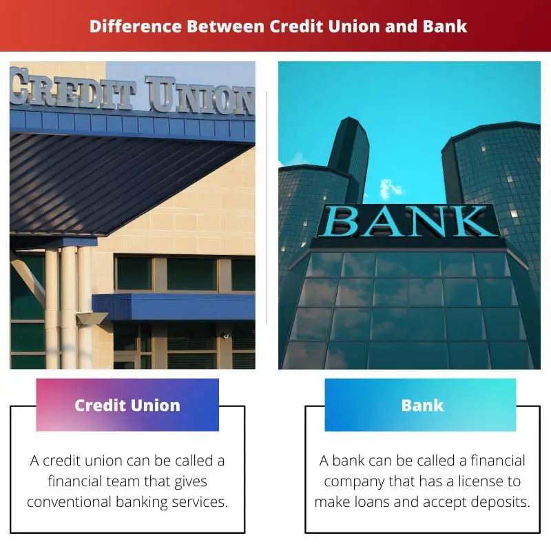 Difference Between Credit Union and Bank