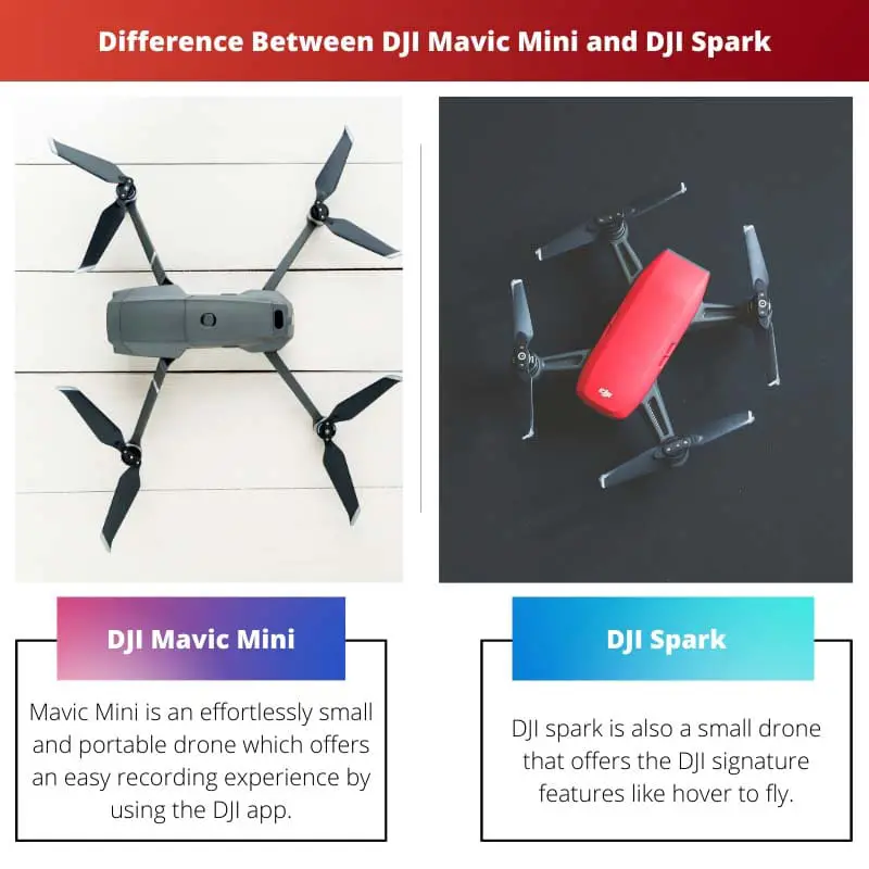 Difference Between DJI Mavic Mini and DJI Spark
